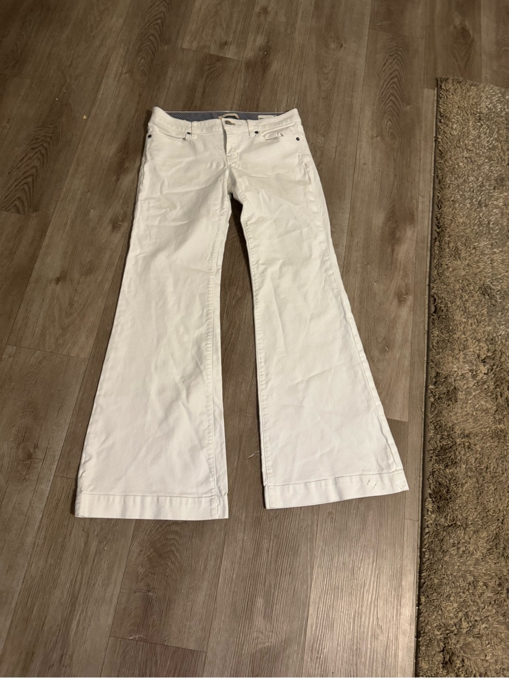 White Women’s Flare Jeans - Classic White Denim